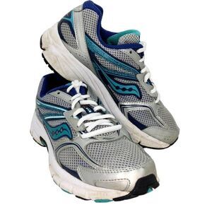 Saucony Cohesion 9 Womens Pre-owned Gray/Metallic Green Running Sneakers - sz. 6